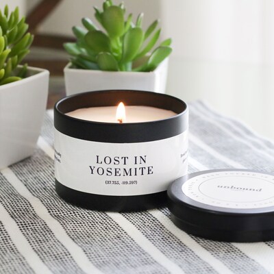 Lost in Yosemite Scented Candle | 3.2oz Coconut Soy Candle Travel Tin | Forest Candle | Fall Candle | Woodsy Candle | Pine Candle | Handmade - image3